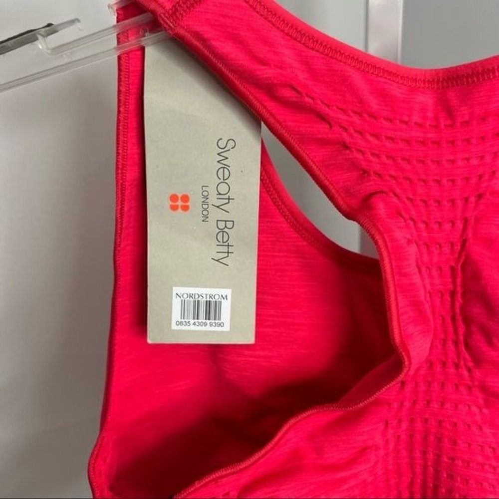Sweaty Betty Stamina Sports Bra Size Medium Orange Red - Picture 7 of 16